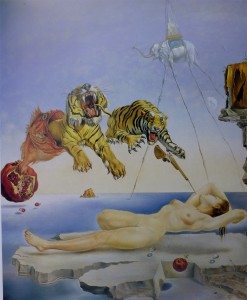 Salvador Dali, Rêve causé par le vol d'une abeille autour d'une grenade, une seconde avant l'éveil, 1944